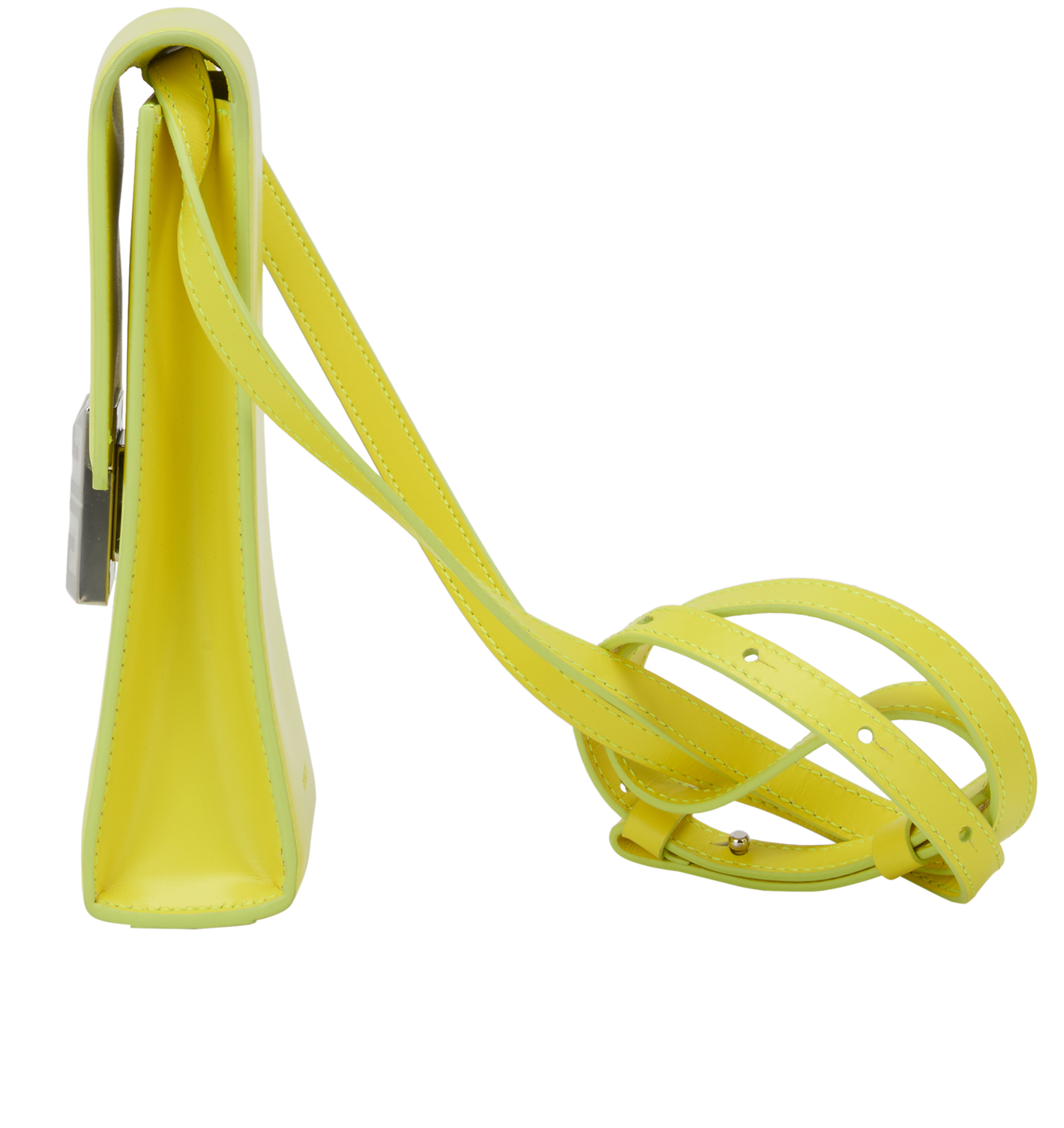 Mini 4G Vertical, &pound;350, Handbags, Yellow, Calfskin, Bottom view